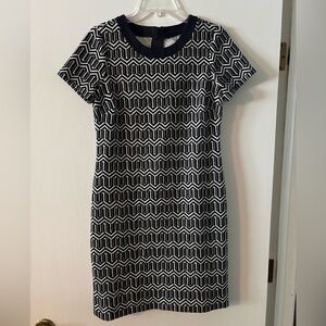 Banana Republic Black and White Geometric Mini Dress